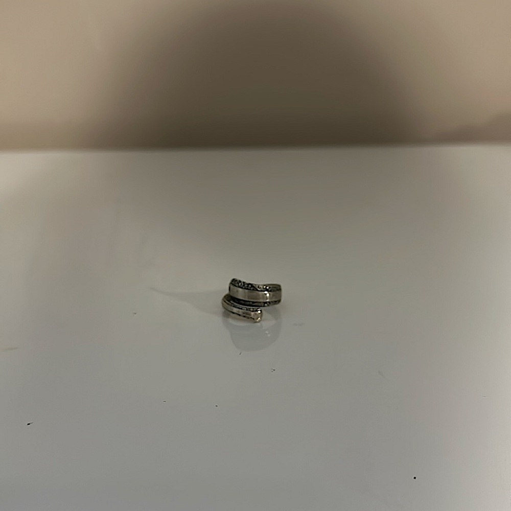 Sterling adjustable silver spoon ring